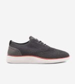 Men’s Knit Casual Sneakers – Grey & White - Image 4