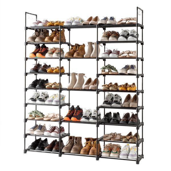 3 Rows And 9 Layers With Hooks Can Hold 50 Pairs Of Shoe Racks - Image 3