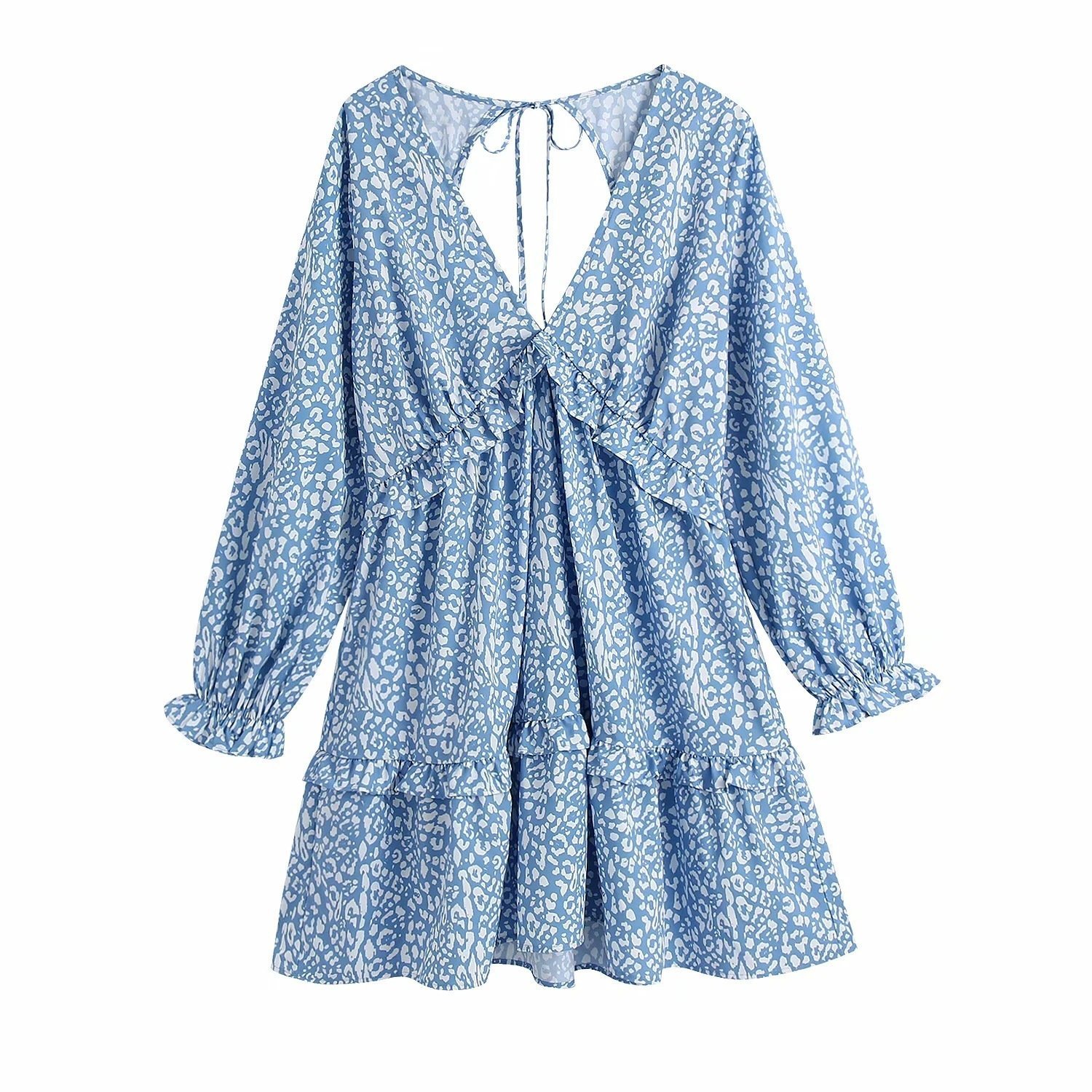Spring European And American Women's Animal Print Dress
