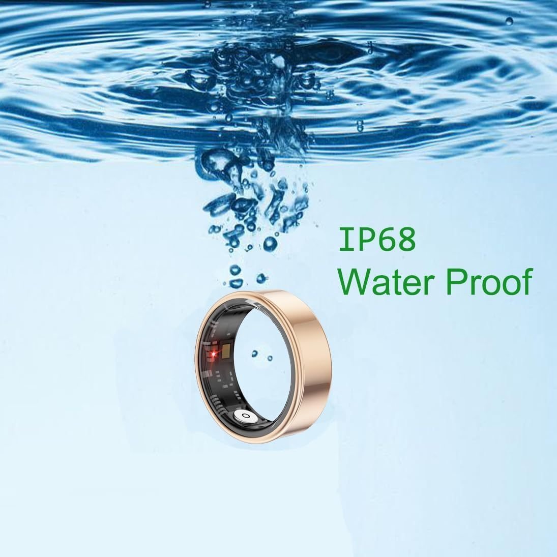 Smart Ring Health Tracker - Fitness Sleep Heart Rate Blood Oxygen Tracker Smart Ring For Men And Women,IP68 Waterproof Level Bluetooth Fitness Tracker Rings Family Care - Image 3
