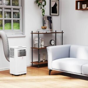 8,000 BTU Portable AC Unit for Apartment , Compact, Movable & Evaporative Cooler for Small Spaces, White