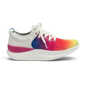 Footfinity Women's Rainbow Mesh Walking Sneaker