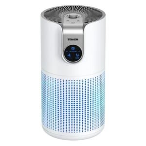 TENKER M03 Air Purifier White For Home Large Room HEPA Air Purifier For Bedroom Pets Kitchen, Air Filter Cleaner For Smoke Pollen Dust Dander Odor