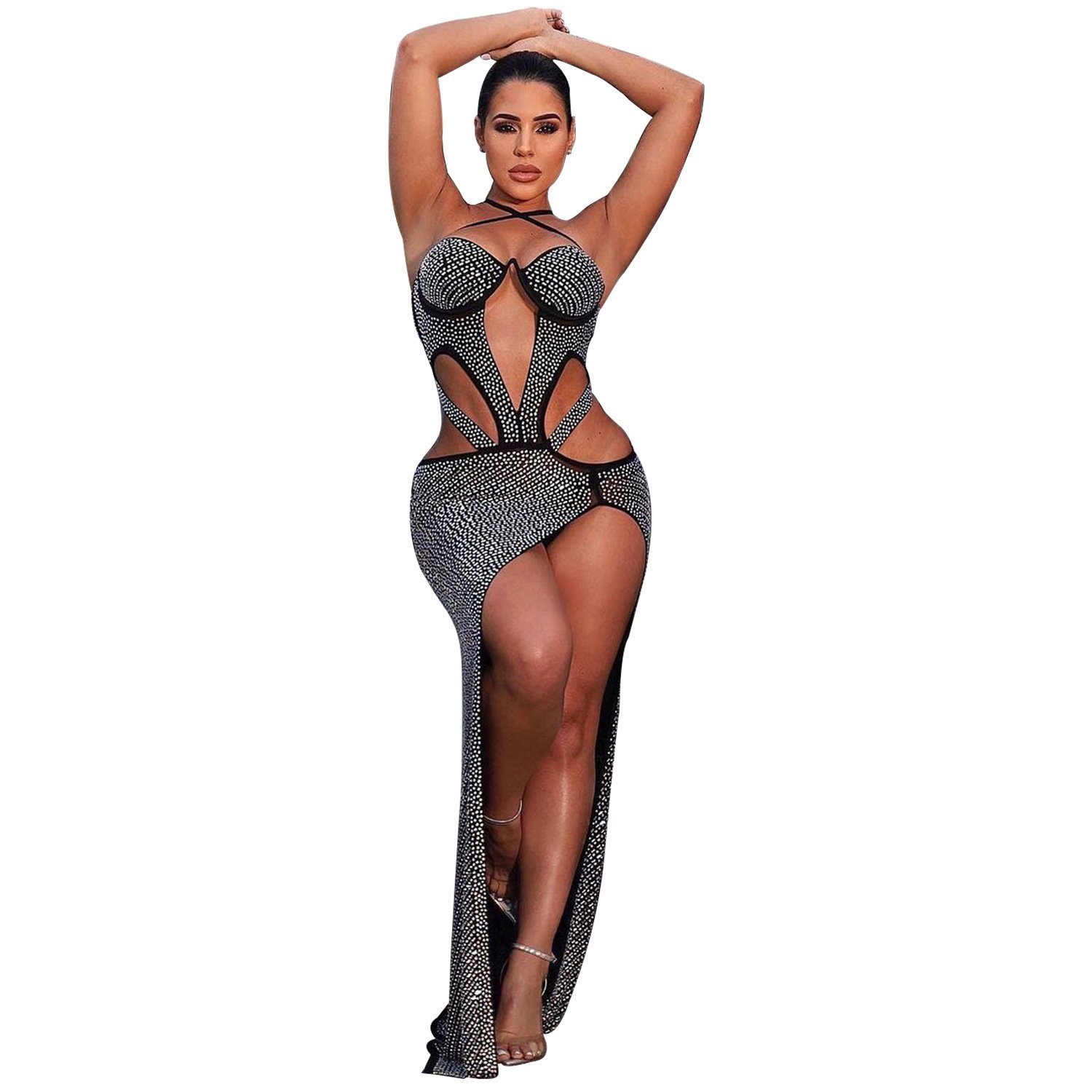 Women's Clothes Sexy Irregular Hollow-out Dress - Image 3