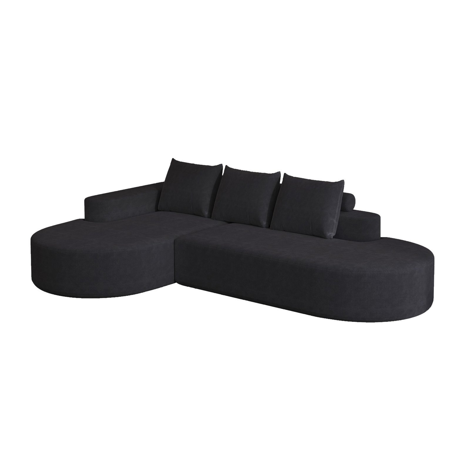 Modern Curved Sofa ,Chenille Upholstered Sectional Sofa Couch Set,Modular 108.5 L Shaped Sectional Living Room Sofa Set With 3 Pillows,Free Combination Sofa Couch For Living Room,Bedroom - Image 5