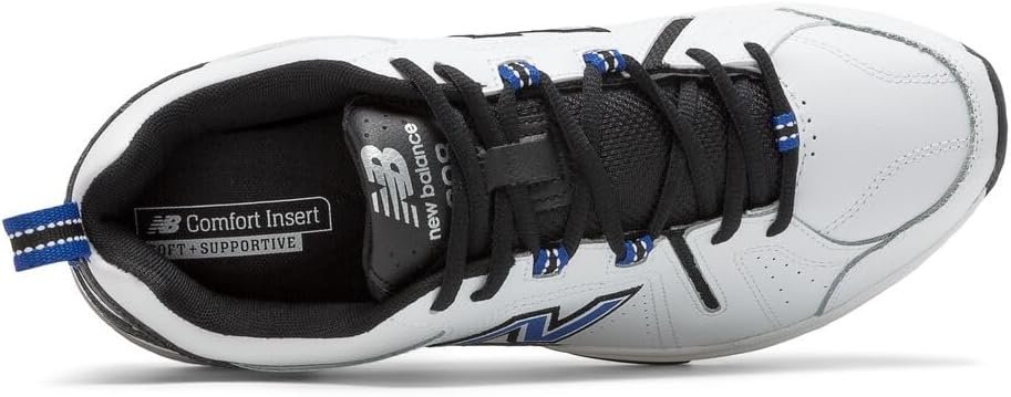 Footfinity Men’s White Blue Black Cross Trainer Sneakers - Image 5