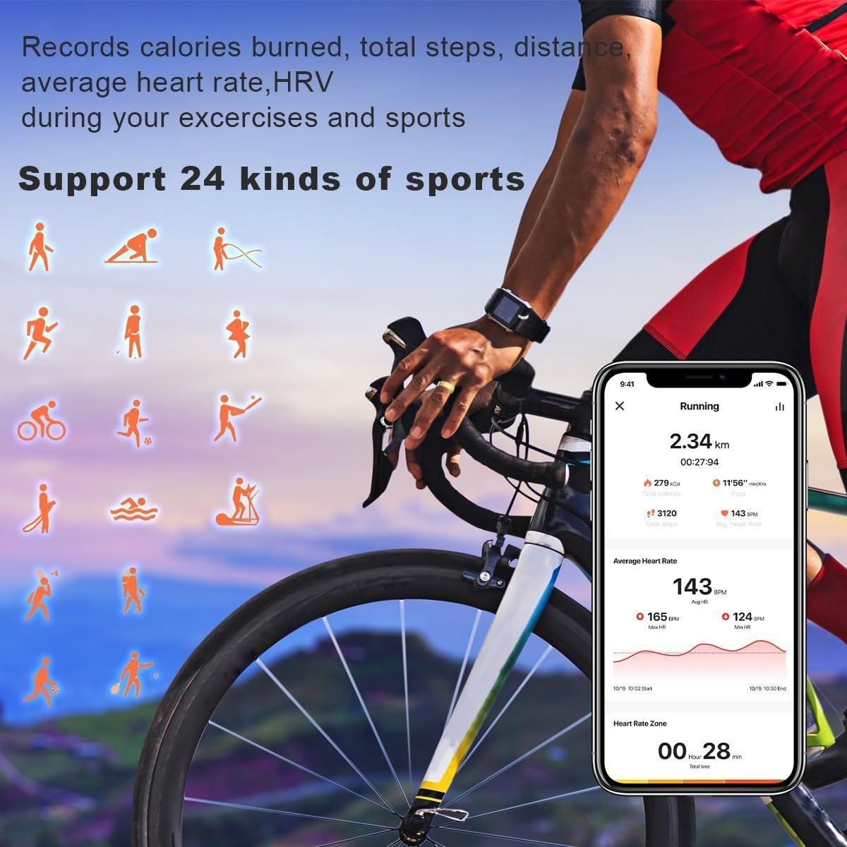 Health Smart Ring, Fitness Tracker, With Heart Rate, Blood Oxygen, Heart Rate Variability, Sleep Monitoring, Step Count, IP68 Compatible With IPhone And Android, No Subscription Fee Required - Image 4
