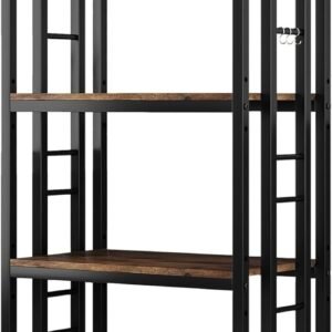 4 Tier Microwave Stand, Large Bakers Racks for Kitchens, Height Adjustablebakers