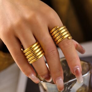 Niche Design Multi-layer Wrapped Wide Ring