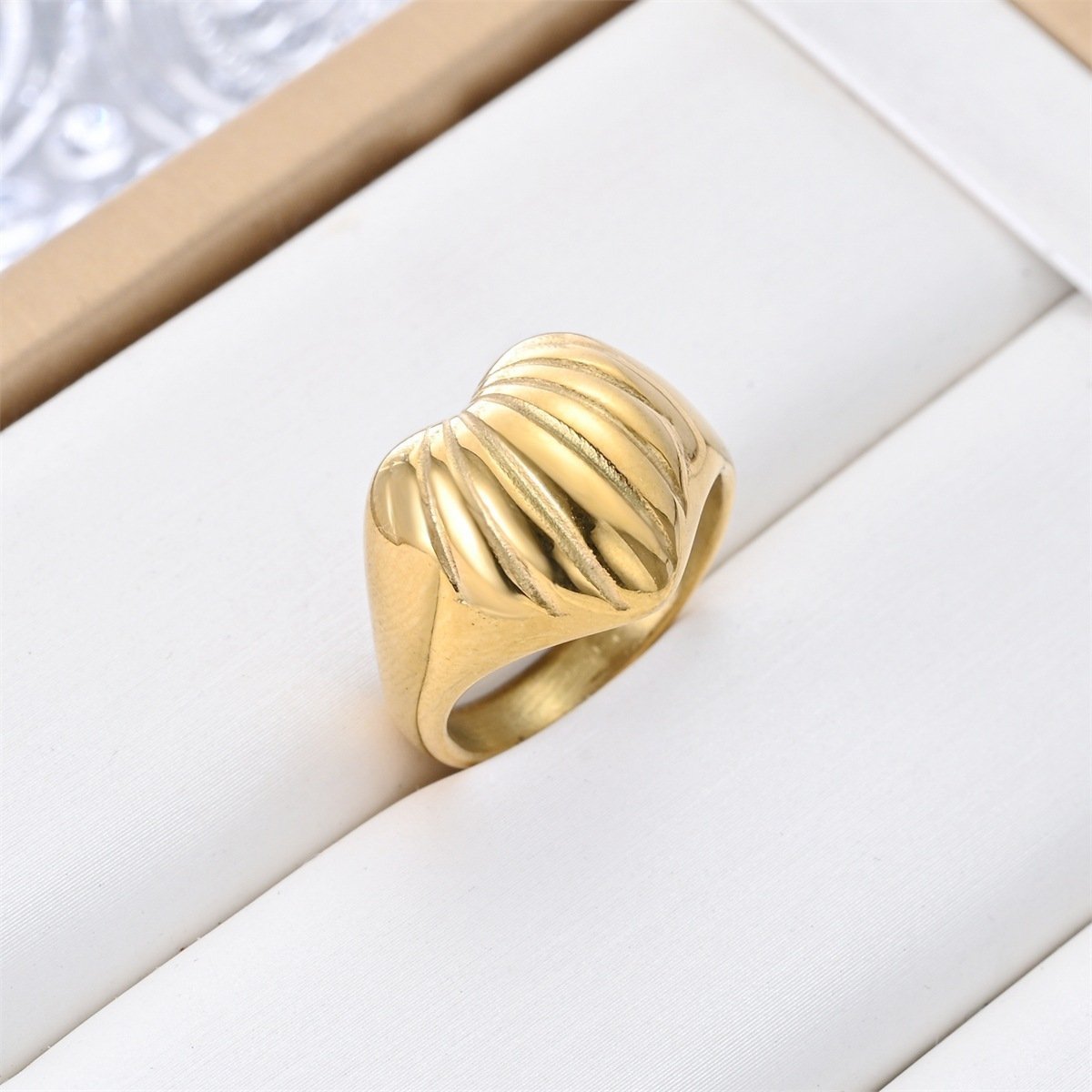 Popular Design Retro Style Fashionable Titanium Steel Ring For Women - Image 9