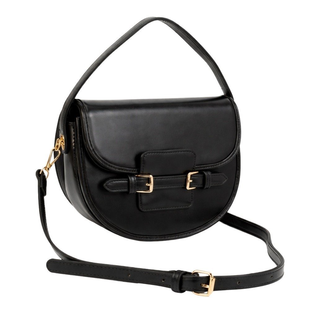 Black Saddle Handbag - Image 4