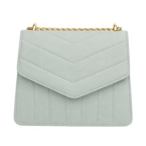 Quilted Rexine Shoulder Handbag with Chain Strap