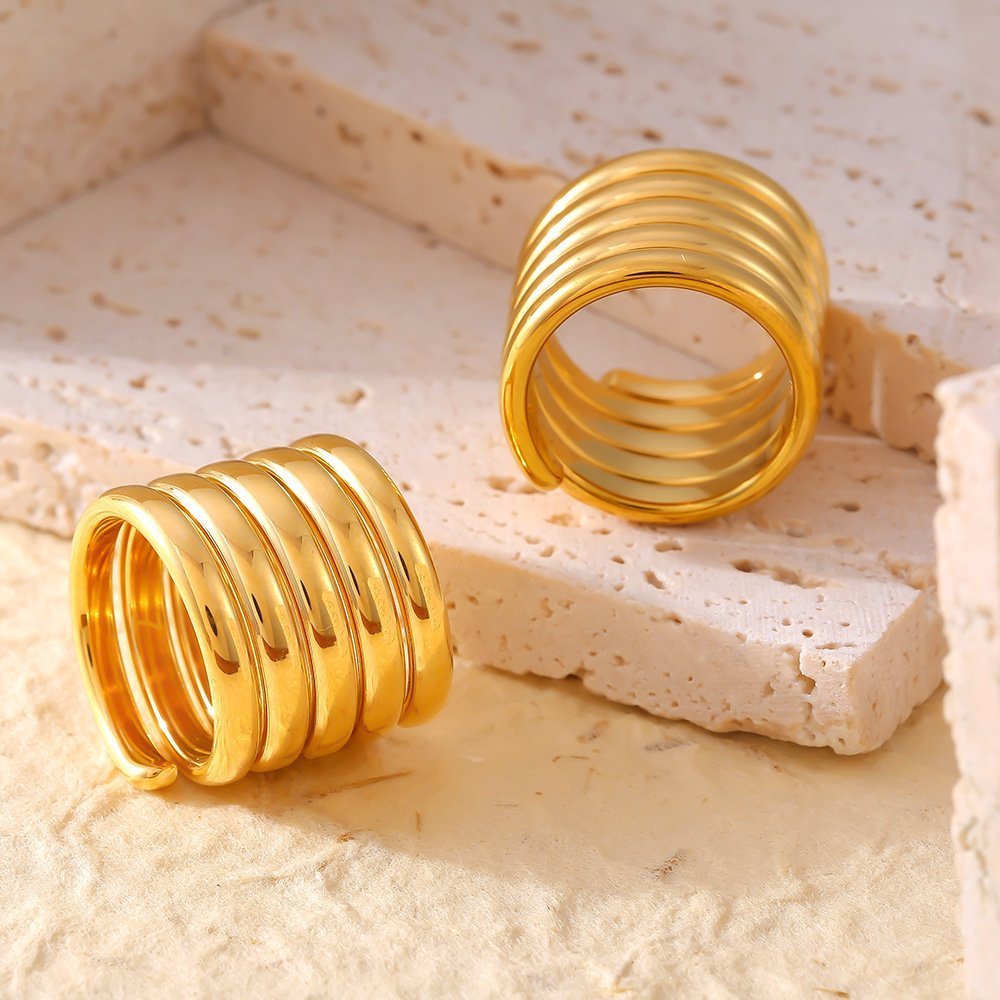 Niche Design Multi-layer Wrapped Wide Ring - Image 4