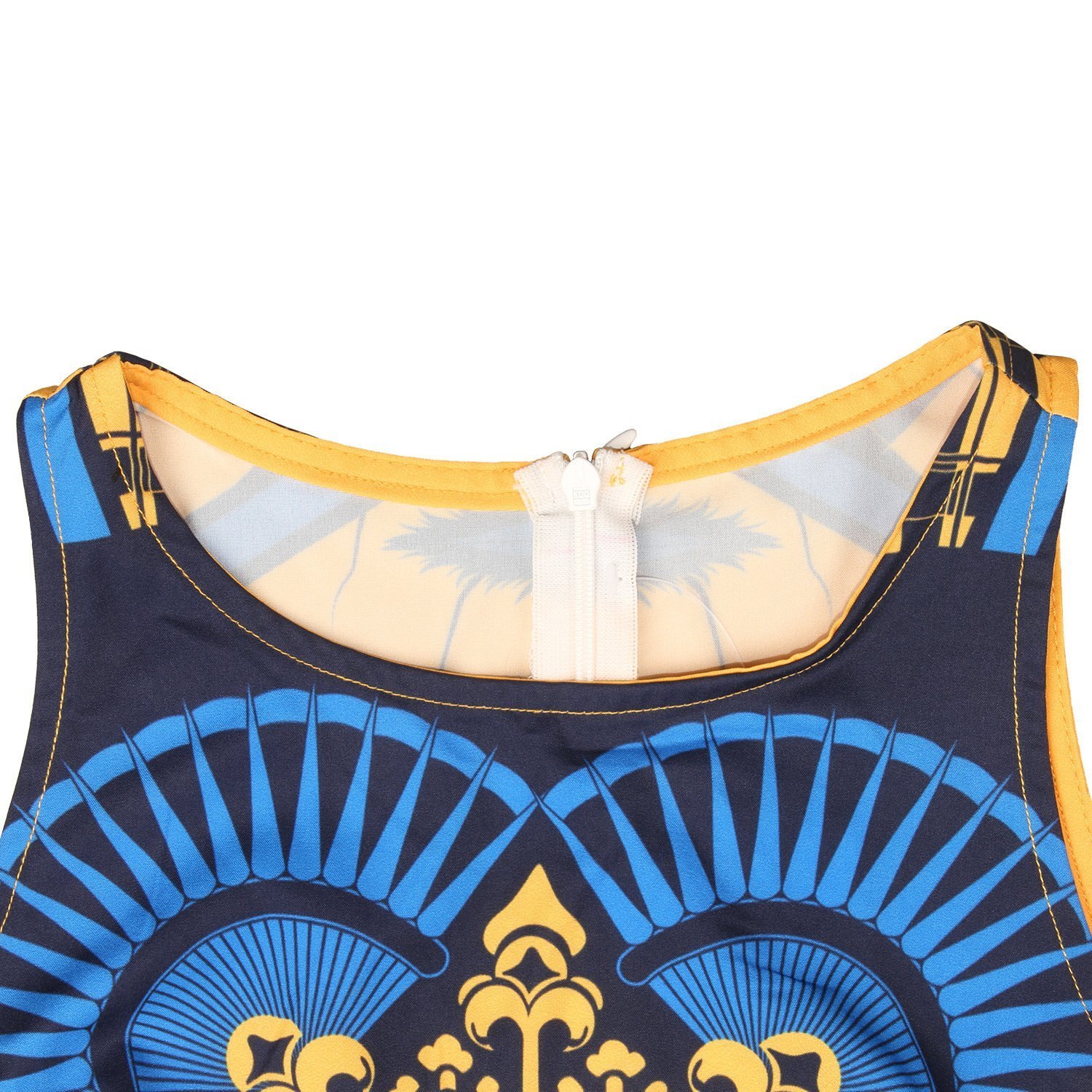 Digital Printing Women's Round Neck Sleeveless Dress - Image 4