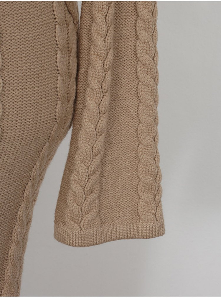 Winter Korean Style Temperament V-neck Design Sense Lace-up Waist Linen - Image 6