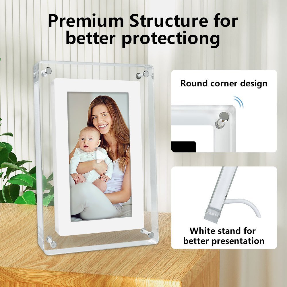 7 Inch 4GB IPS Screen Video Acrylic Portaretratos Digitales Digital Photo Picture Wifi Frame Signage Racks - Image 5