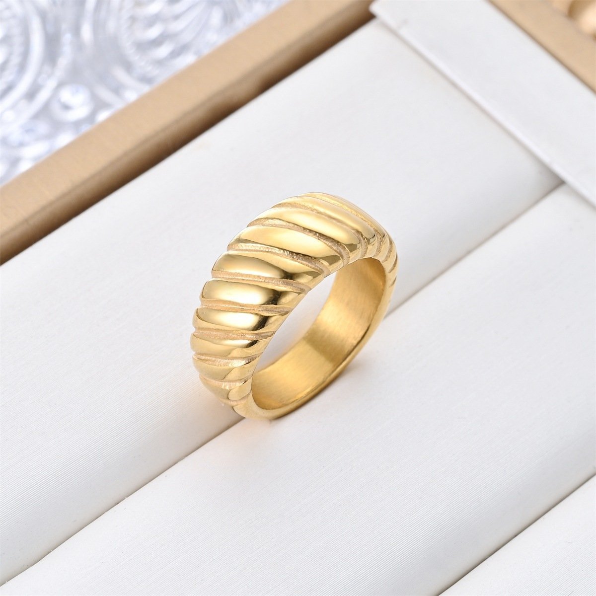 Popular Design Retro Style Fashionable Titanium Steel Ring For Women - Image 10