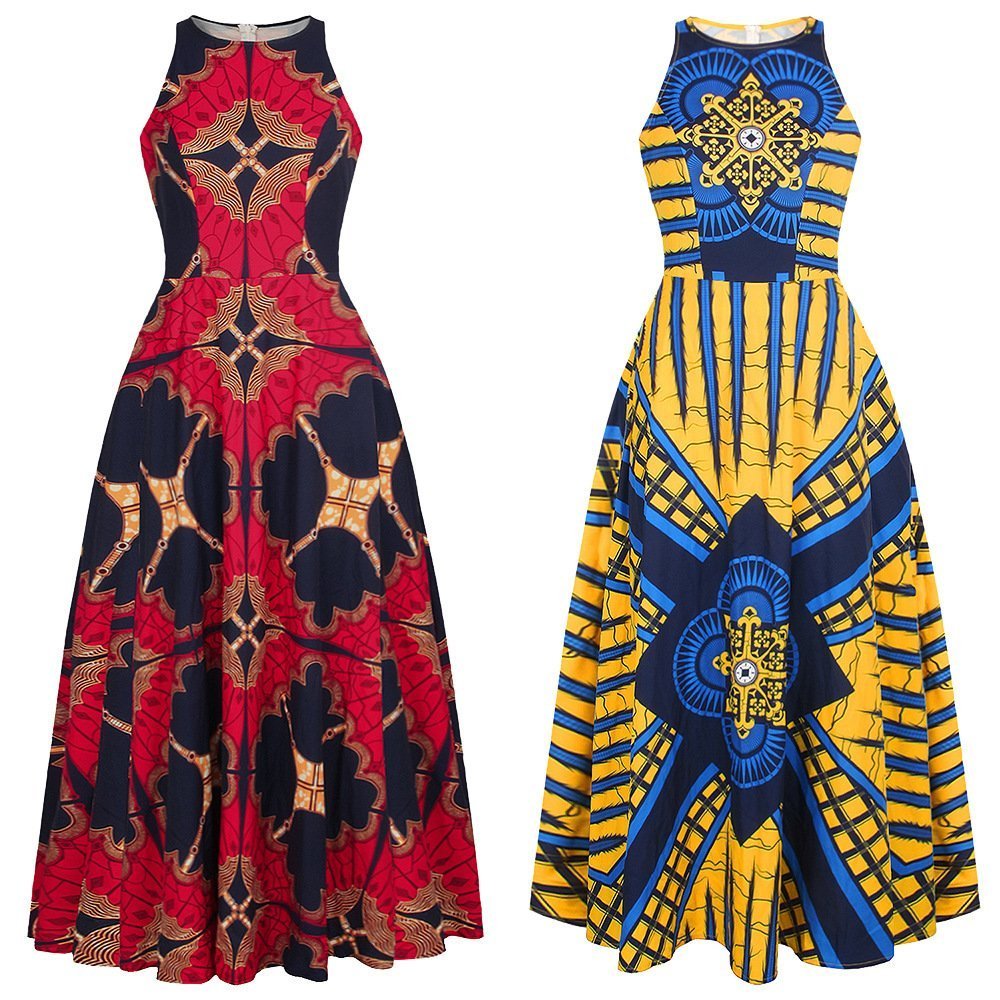 Digital Printing Women's Round Neck Sleeveless Dress - Image 2