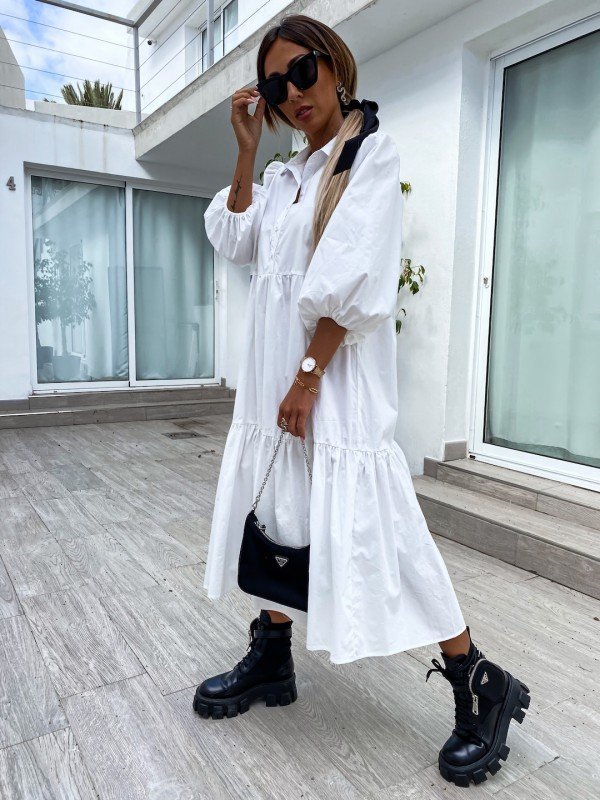 Shirt Dress Lapel Large Size Loose Large Swing Dress - Image 3