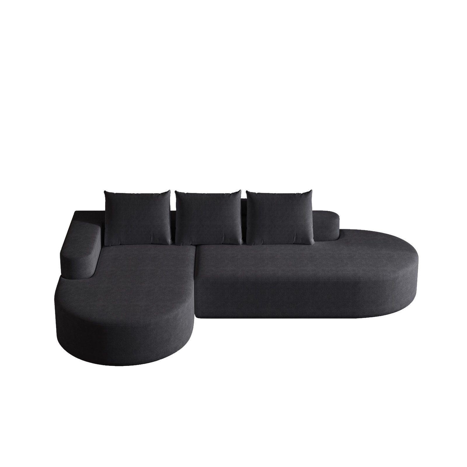 Modern Curved Sofa ,Chenille Upholstered Sectional Sofa Couch Set,Modular 108.5 L Shaped Sectional Living Room Sofa Set With 3 Pillows,Free Combination Sofa Couch For Living Room,Bedroom - Image 4