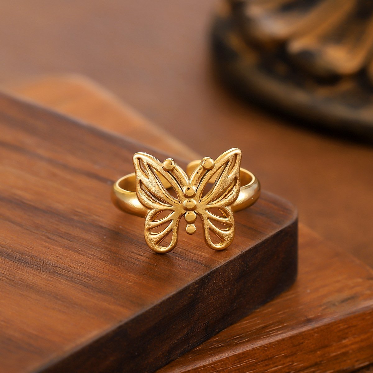 Elegant Butterfly All-Match Niche Open Ring For Women - Image 6