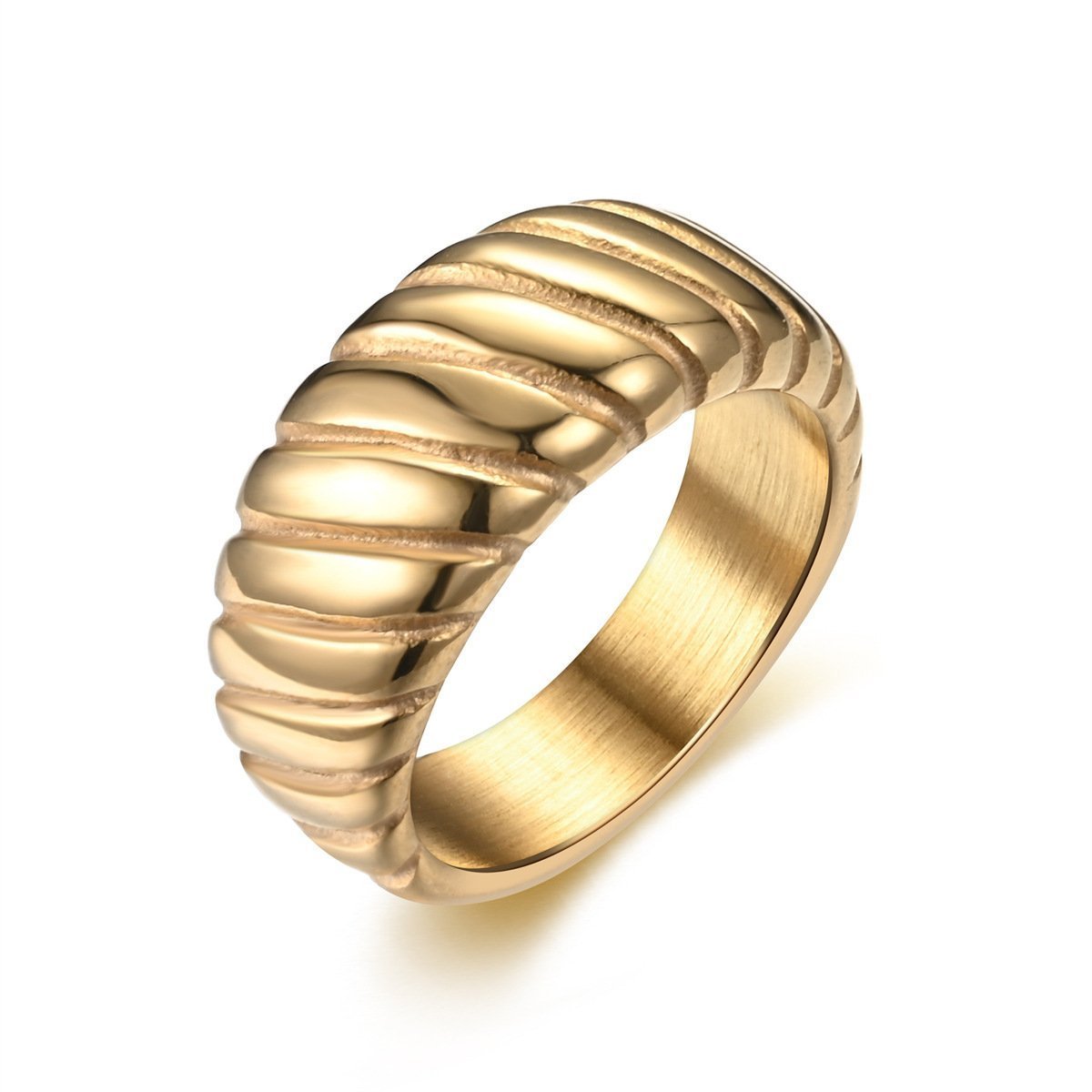 Popular Design Retro Style Fashionable Titanium Steel Ring For Women - Image 3