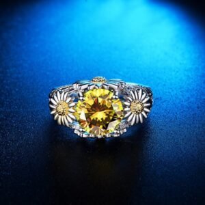 Sunflower Sunflower Blossom Womens Jewelry Ring