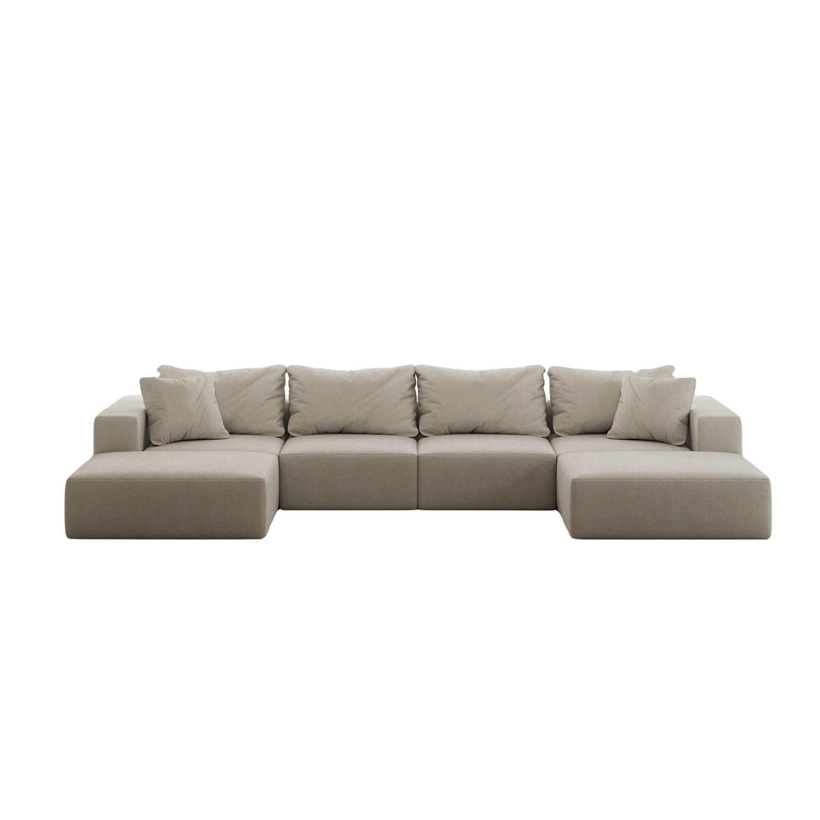 Oversized Sponge Cloud Sofa,Modern Upholstered Sectional Sofa Couch Set,Modular 162 L Shaped Sectional Living Room Sofa Set With 6 Pillows,Free Combination Sofa Couch For Living Room,Bedroom - Image 2